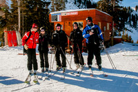 Group Portrait with ski patrol at snowbird.