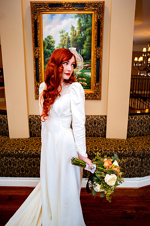 Captivating bride inside the Woods on Ninth
