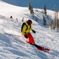 Skiing in the deep stuff at Snowbird-9106