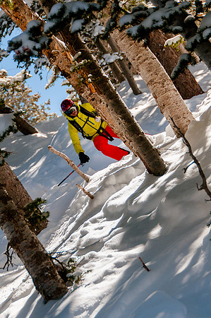 Skiing in the deep stuff at Snowbird-9121