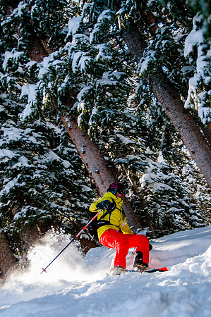 Skiing in the deep stuff at Snowbird-9164