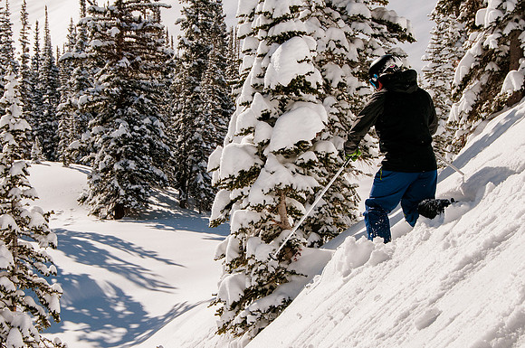 Skiing in the deep stuff at Snowbird-9022