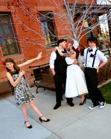 Kids act grossed out by mom and dad kissing at wedding in Ogden, Utah