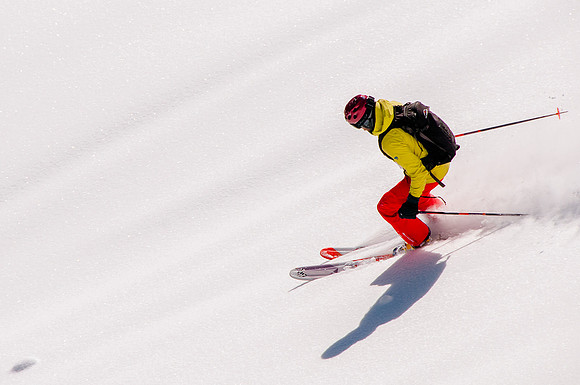 Skiing in the deep stuff at Snowbird-9057