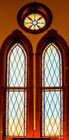 Stained glass light in the chapel at Fort Douglas