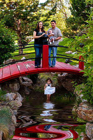 Family pictures at the International Peace Gardens Salt Lake City, Utah