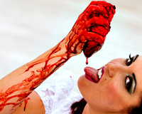 Bride drinks the blood from her own heart