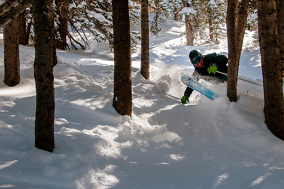 Skiing in the deep stuff at Snowbird-9143
