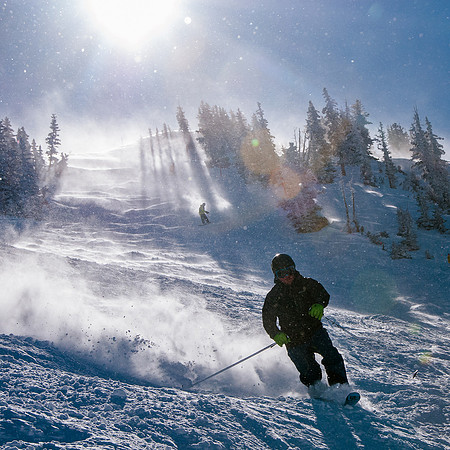 Skiing in the deep stuff at Snowbird-8970