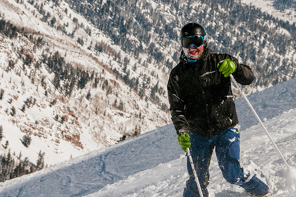Skiing in the deep stuff at Snowbird-9405