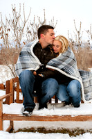 Cuddled Up In a Blanket in the Snow