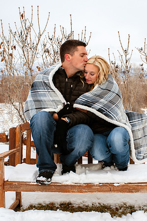 Cuddled Up In a Blanket in the Snow