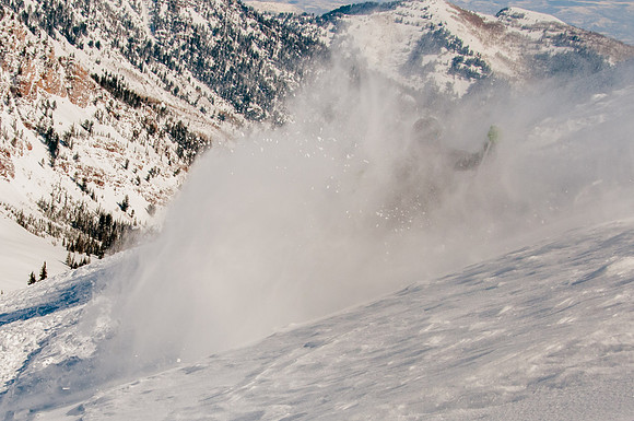 Skiing in the deep stuff at Snowbird-9401