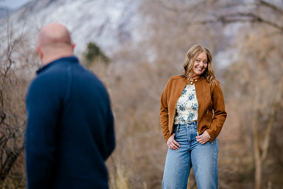 A Snowy Moment & First Kiss Revisited: Heather & Chad’s Engagement at Wheeler Farm