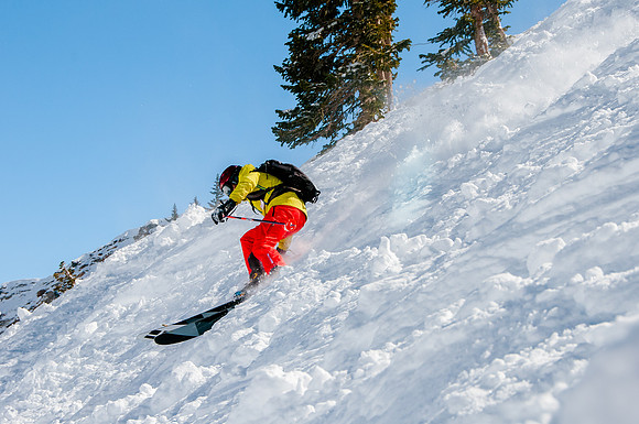 Skiing in the deep stuff at Snowbird-9426