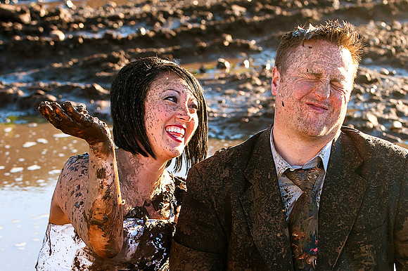 Couple destroys wedding dress and suit before wedding-slcphotographer
